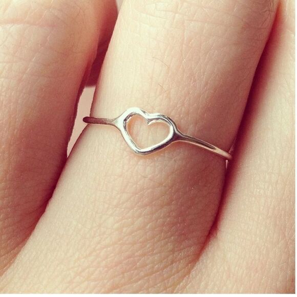 VERAMEAT Sterling Silver Got Heart? Thin Stackable Ring Size 7.5 - Picture 1 of 7